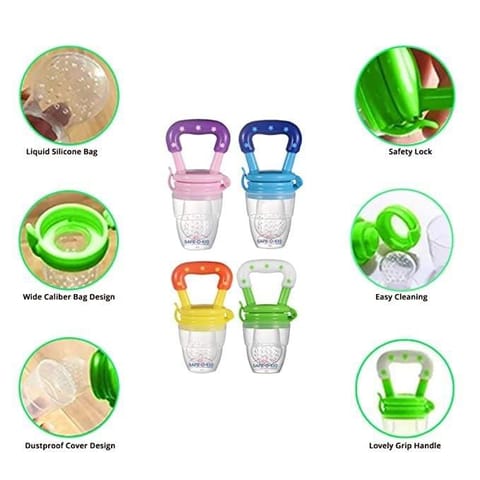 Safe-O-Kid-Packof 1-BPA Free FruitNibbler for 6+M Baby-Green