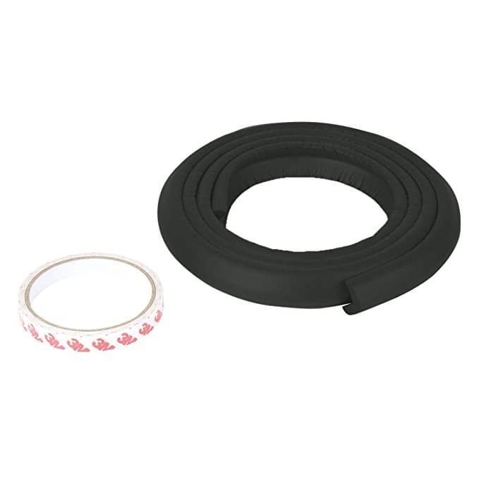 Safe-O-Kid-L-Shaped 2m Large 2Edge Guard Strips - Black