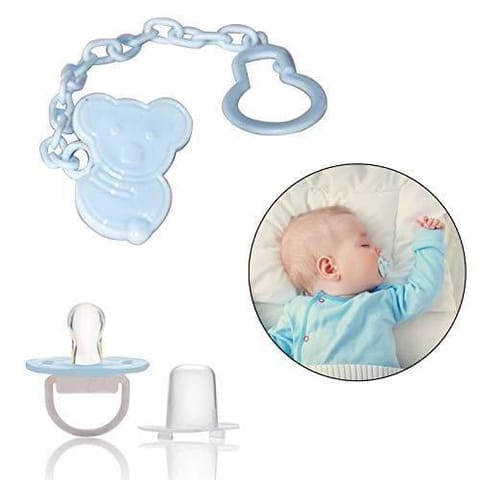 Safe-O-Kid Designer Pacifier with Holder Chain and Clip