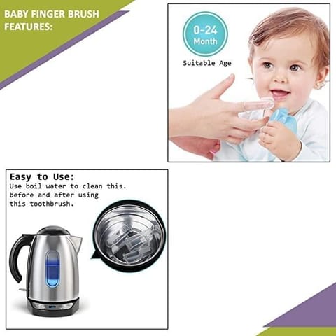 Safe-O-Kid-Transparent Finger Brush Tongue Cleaner For Baby