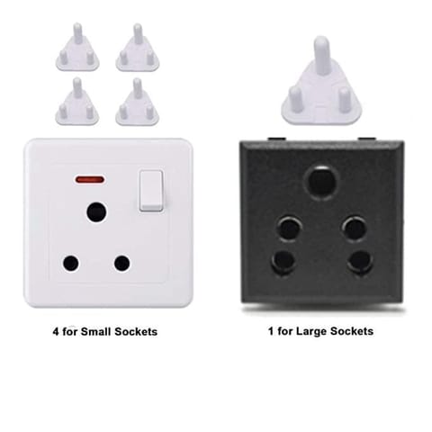 Safe O Kid-Socket Guards For Baby Safety-Pack of 10-White