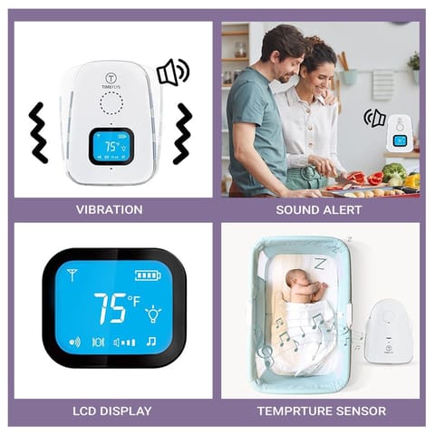 Safe-O-Kid Audio Baby Monitor with Batteries- White