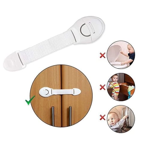 Safe-O-Kid-One Sided MultiPurpose Safety Lock-White