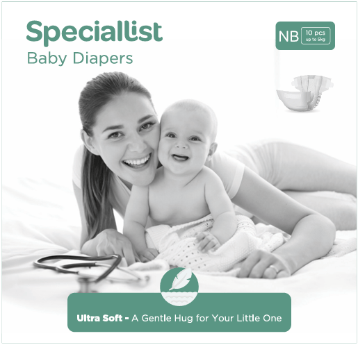 Speciallist New Born Diapers- Pack of 10*3 bundles (Upto 5 kg)