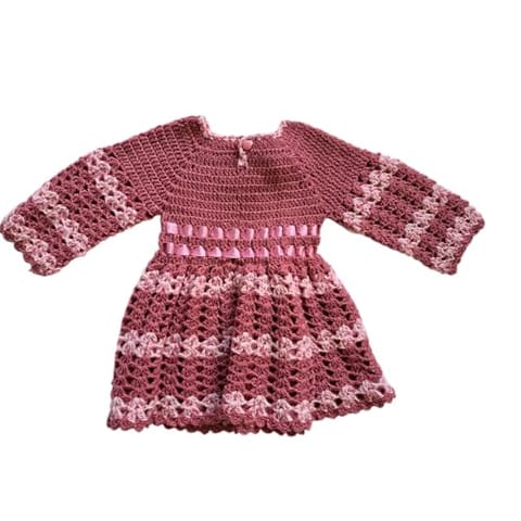 Nani dadi creation,Handmade Multicolor Crochet Frock for Girls | 2-3 Years |