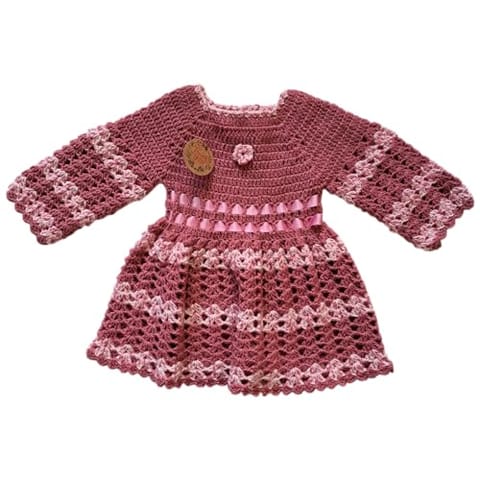 Nani dadi creation,Handmade Multicolor Crochet Frock for Girls | 2-3 Years |