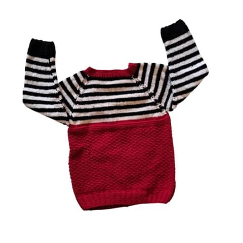 Nani dadi creation Multicolor Handknitted Sweater for 3-Year-Olds | Unisex | Soft Wool |