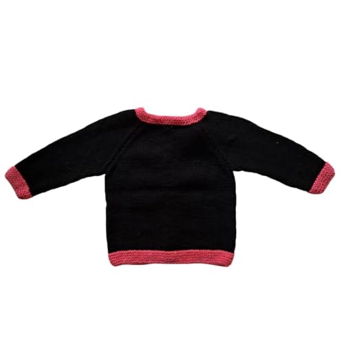 Nani dadi creation Black Woolen Jacket for Girls (4-5 Years) | Button Closure