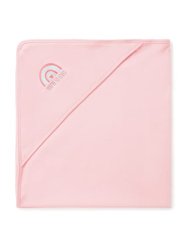 Chayim Cotton Baby Hodded Wrapper Soft Baby Blanket-Pink