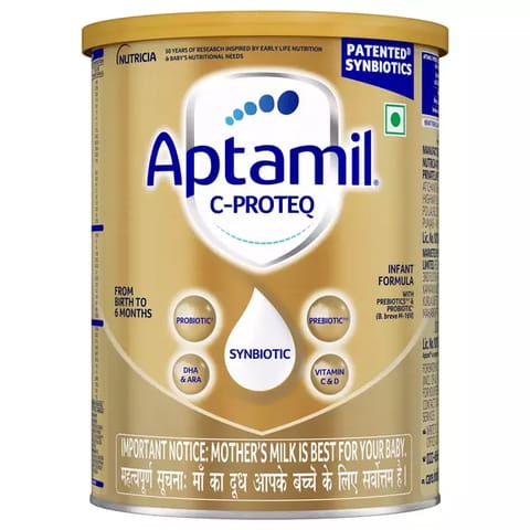 Aptamil C Proteq Infant Formula (From Birth To 6 Months) With Synbiotics Tin 400 Gm