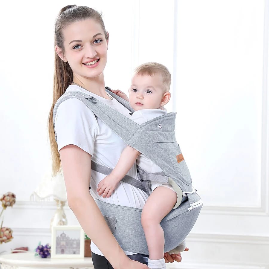 R for Rabbit Upsy Daisy Ergo 8-In-1 Hip Seat Baby Carrier Light grey