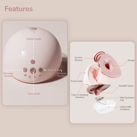 R for Rabbit First Feed Flexi Wearable Electric Breast Pump With 4 Modes & 9 Levels