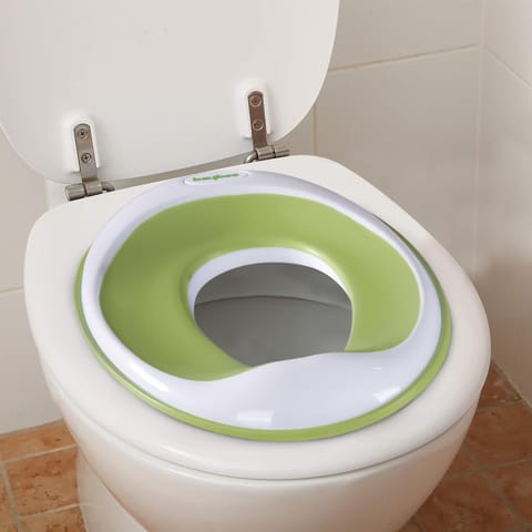 Baybee Baby Potty Training Seat for Kids, Western Toilet Potty Ring with Soft cushion seat with Handle, Fits Round & Oval Toilets, Non Slip with Splash Guard Potty Seat (Bliss Green)