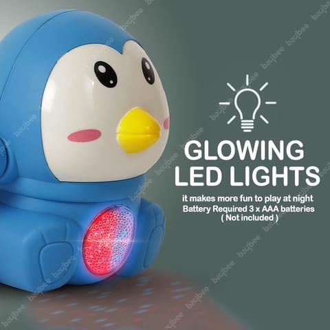 Baybee Tumbling Penguin Musical Toys for Baby Kids, Crawling Toys with 360°Spinning & Rolling, Music, Light, Sensor Control | Dancing Penguin Sound Toy | Tumbling Penguin Baby Toys 6-12 Months Boy Girl