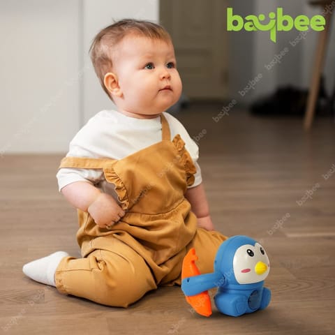 Baybee Tumbling Penguin Musical Toys for Baby Kids, Crawling Toys with 360°Spinning & Rolling, Music, Light, Sensor Control | Dancing Penguin Sound Toy | Tumbling Penguin Baby Toys 6-12 Months Boy Girl