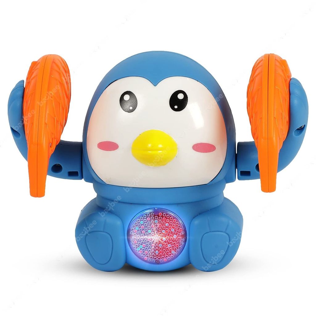 Baybee Tumbling Penguin Musical Toys for Baby Kids, Crawling Toys with 360°Spinning & Rolling, Music, Light, Sensor Control | Dancing Penguin Sound Toy | Tumbling Penguin Baby Toys 6-12 Months Boy Girl