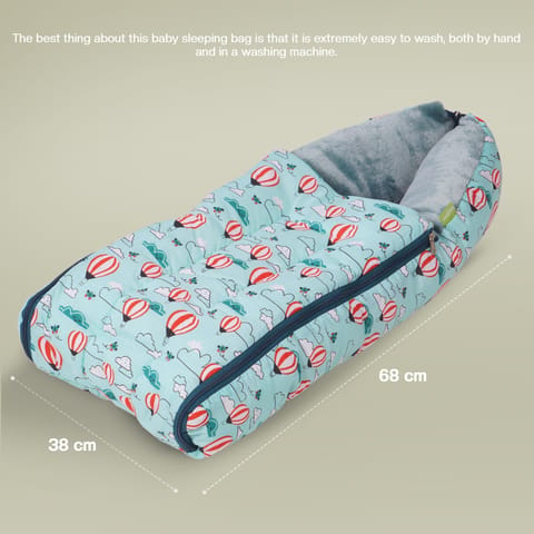 Baybee 3 in 1Velvet Cotton Baby Bed Cum Carry Bed, Printed Baby Sleeping Bag-Baby Bed-Infant Portable Bassinet-Nest for Co-Sleeping Baby Bedding (Dark Green)